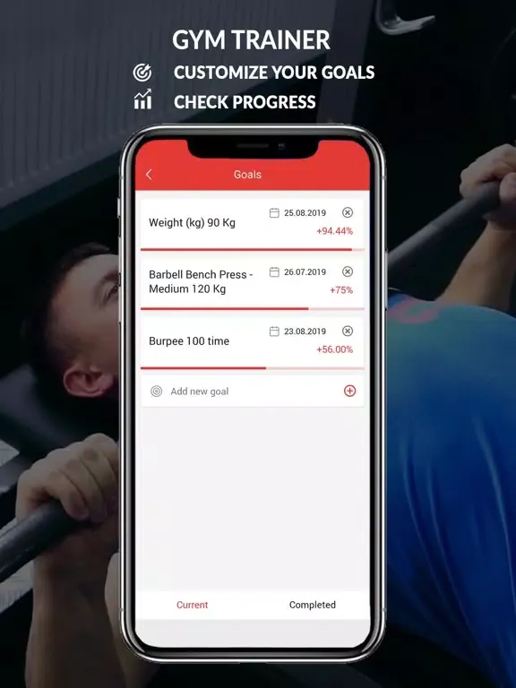 GT Gym Trainer workout log iPad  스크린샷
