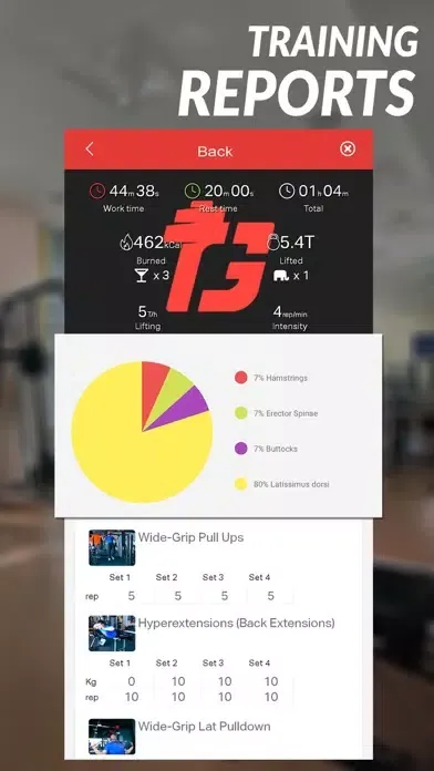 GT Gym Trainer workout log 스크린샷