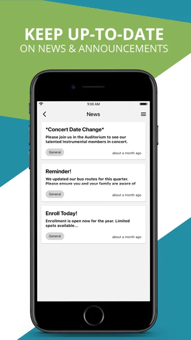 Capturas de tela do SchoolInfoApp Schools