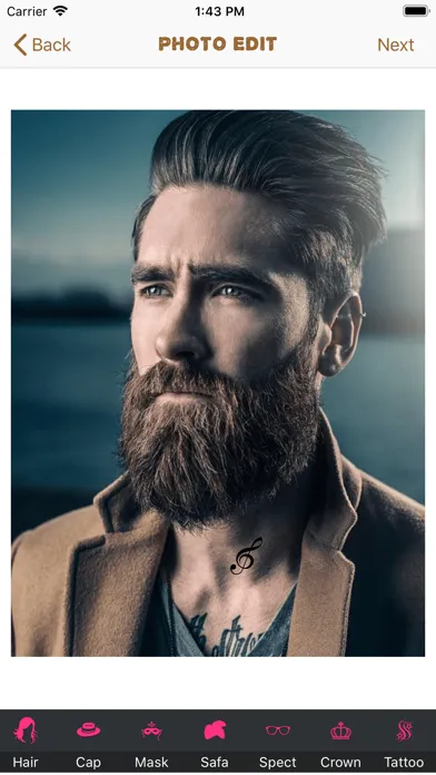 Zrzuty ekranu Beard Booth Photo Editor