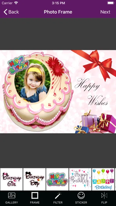 Screenshot di Birthday cake photo frame