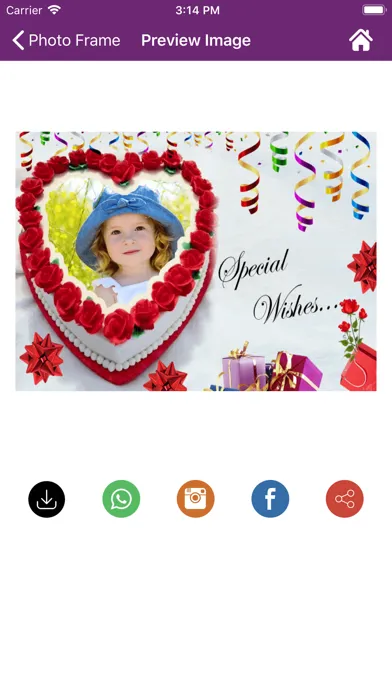 Screenshot di Birthday cake photo frame
