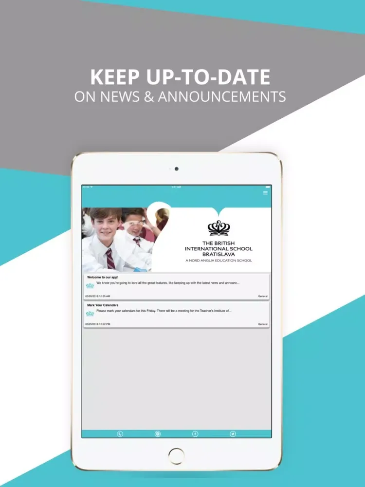 Ảnh chụp màn hình của British Intl School Bratislava iPad 