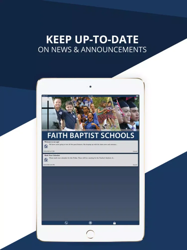 Скриншоты Faith Baptist Schools iPad 