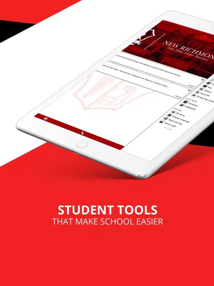 Capturas de pantalla de New Richmond School District iPad 