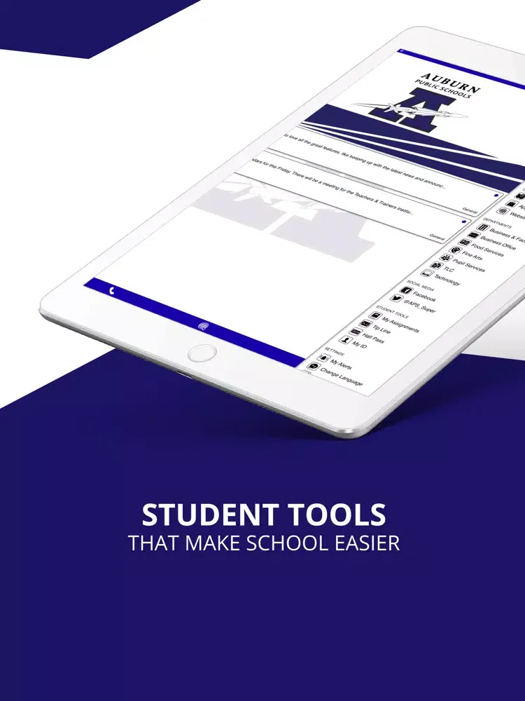 Ảnh chụp màn hình của Auburn Public Schools MA iPad 