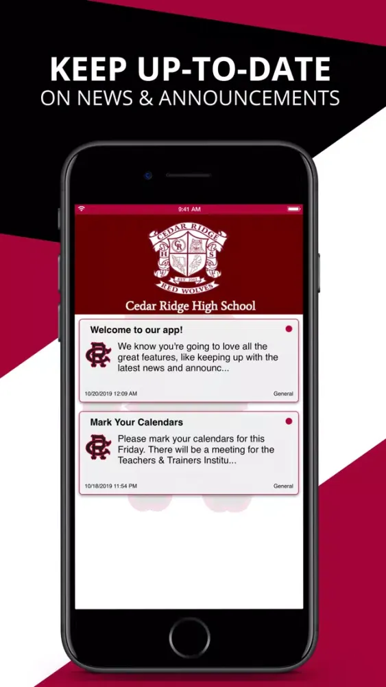 Captures d'écran de Cedar Ridge High School