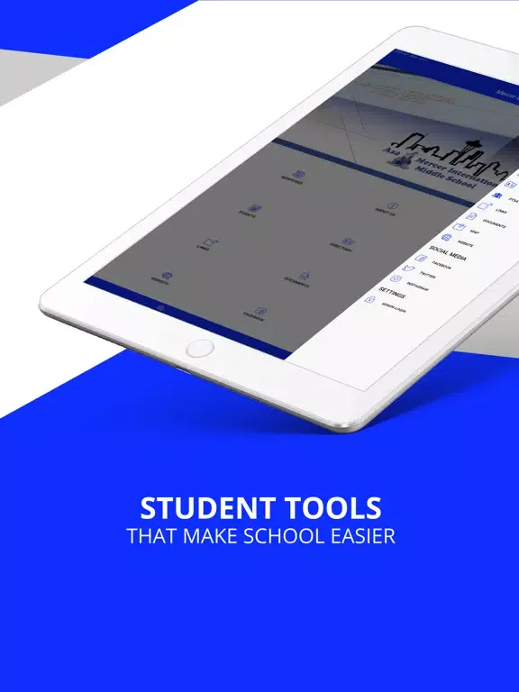 Capturas de tela do Mercer Middle School iPad 