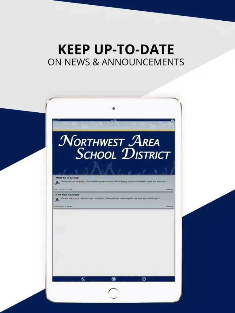 Zrzuty ekranu Northwest Area School District iPad 