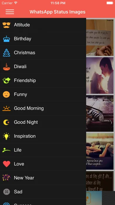 Ảnh chụp màn hình của Status & Quotes Images