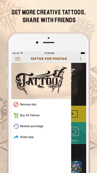 Capturas de tela do Tattoos my photo