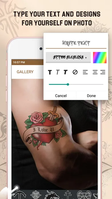 Capturas de tela do Tattoos my photo