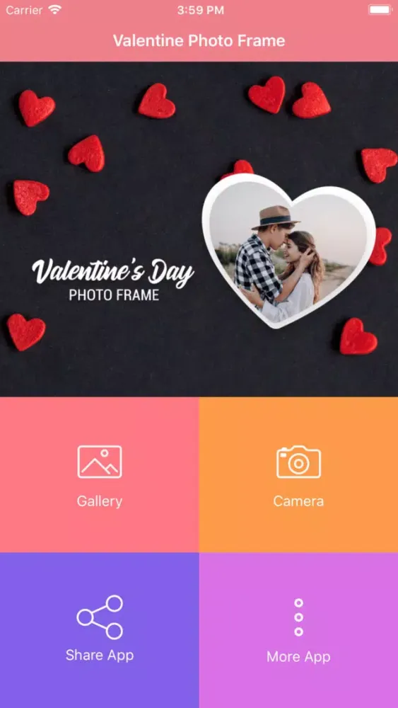 Captures d'écran de Valentines day photo frame