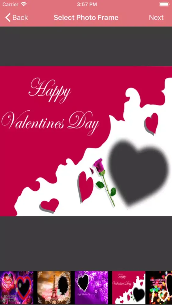 Captures d'écran de Valentines day photo frame