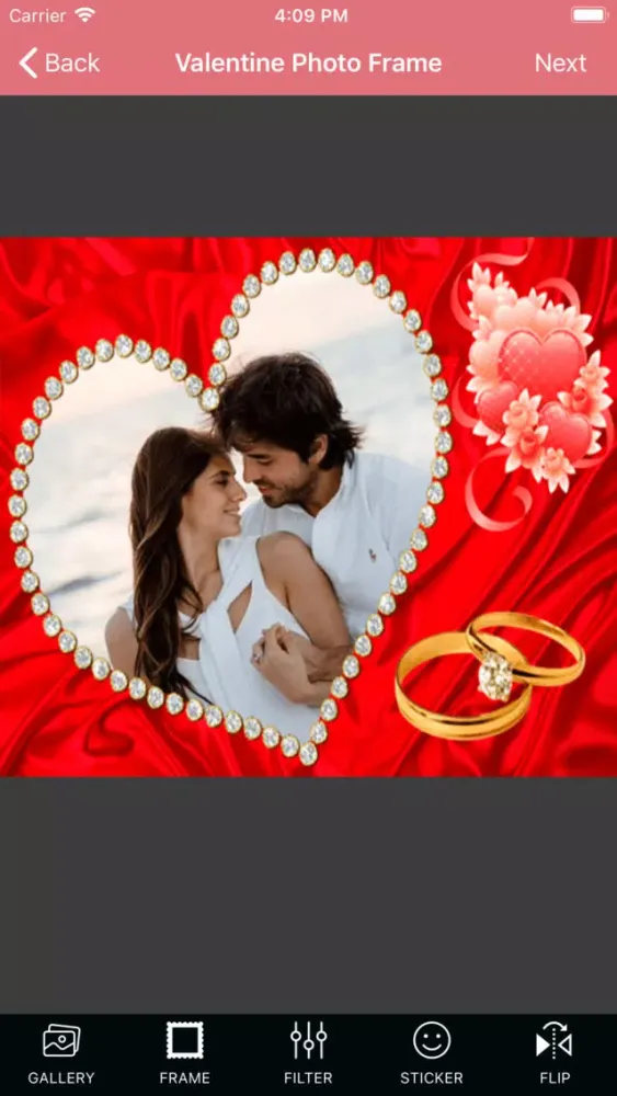 Captures d'écran de Valentines day photo frame