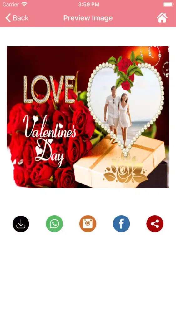 Captures d'écran de Valentines day photo frame