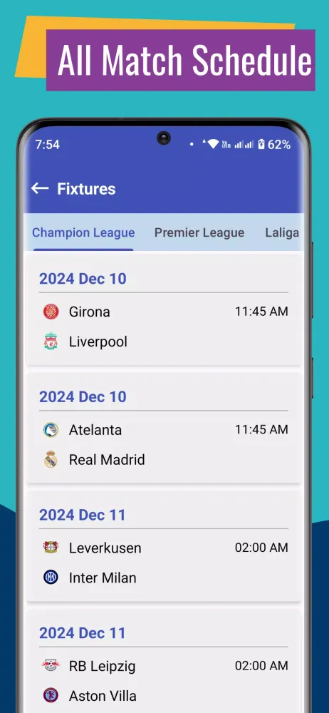 Champions League 2024/25 Live应用截图