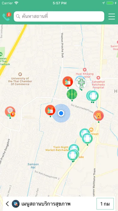 Screenshot di Bangkok Health Information