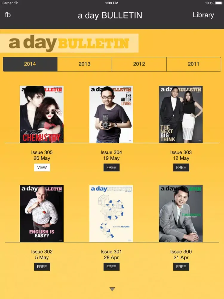 Tangkapan skrin a day BULLETIN iPad 