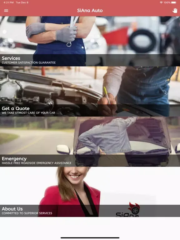 ภาพหน้าจอของ SiAna Auto iPad 