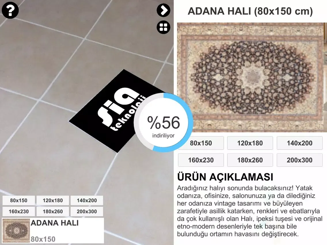 Capturas de tela do Sia Halı iPad 