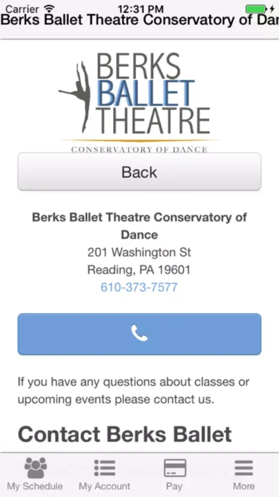Captures d'écran de Berks Ballet Theatre Conservatory of Dance