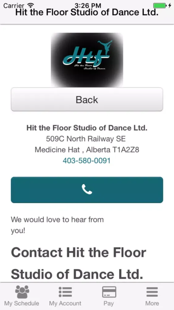 Captures d'écran de Hit the Floor Studio of Dance Ltd.
