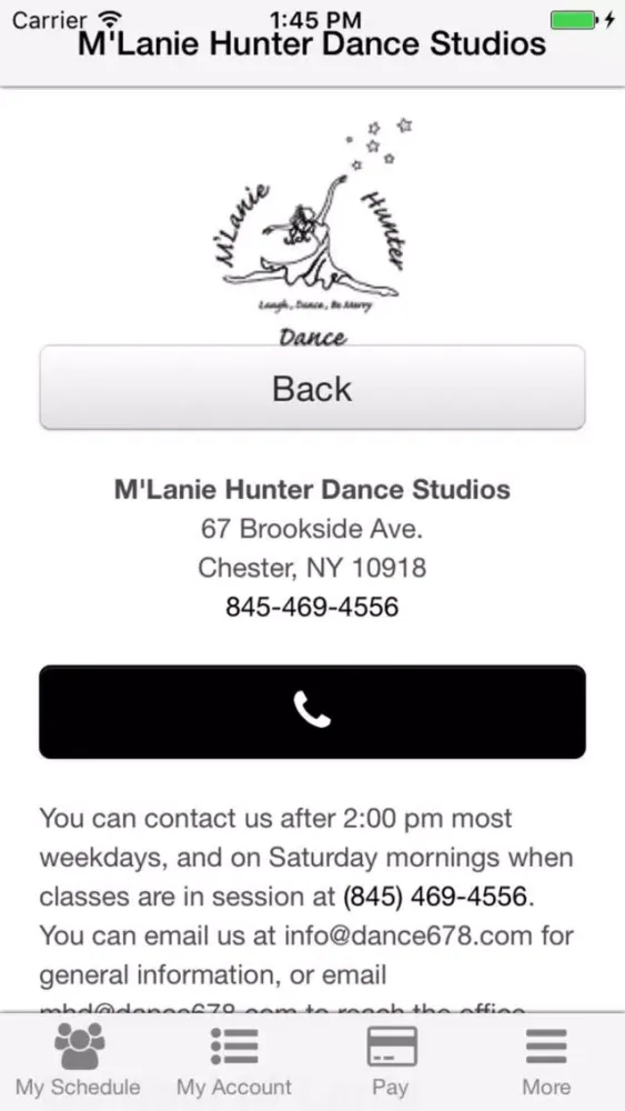 Captures d'écran de M'Lanie Hunter Dance Studios