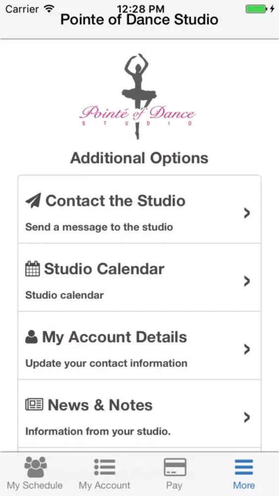 ภาพหน้าจอของ Pointe of Dance Studio