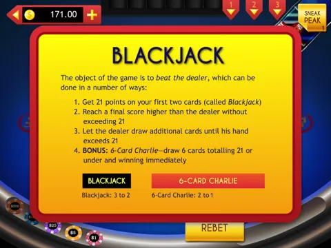 Tangkapan layar Blackjack with Side Bets & Cheats iPad 