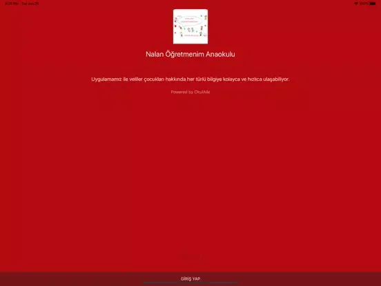 Tangkapan layar Özel Nalan Öğretmenim Anaokulu iPad 