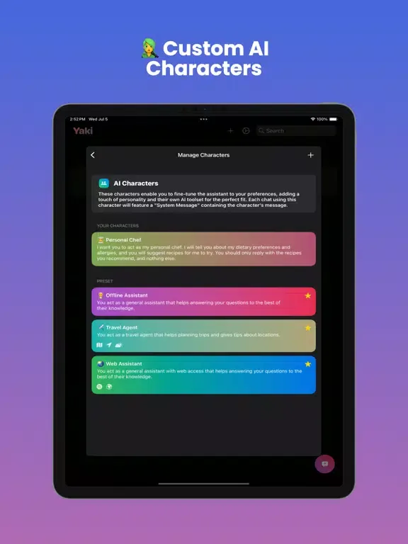 Yaki Chat iPad  سکرین شاٹس