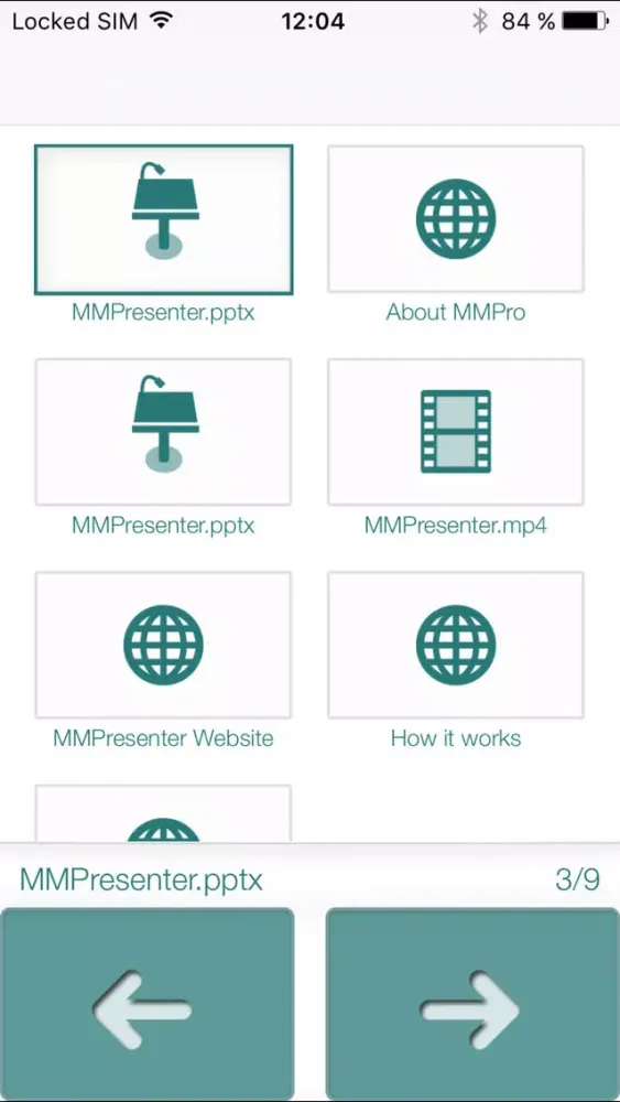 Tangkapan layar MMPresenter Remote