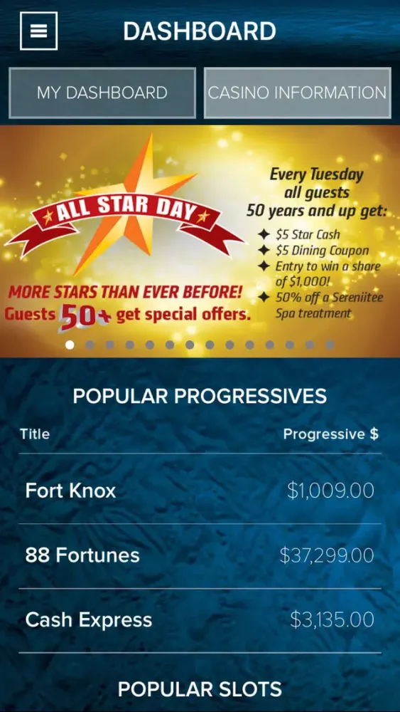 Shooting Star Casino Screenshots