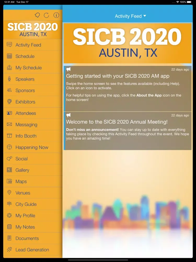 Скриншоты SICB 2020 Annual Meeting iPad 