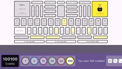 Ảnh chụp màn hình của Sicbo Roll & Win