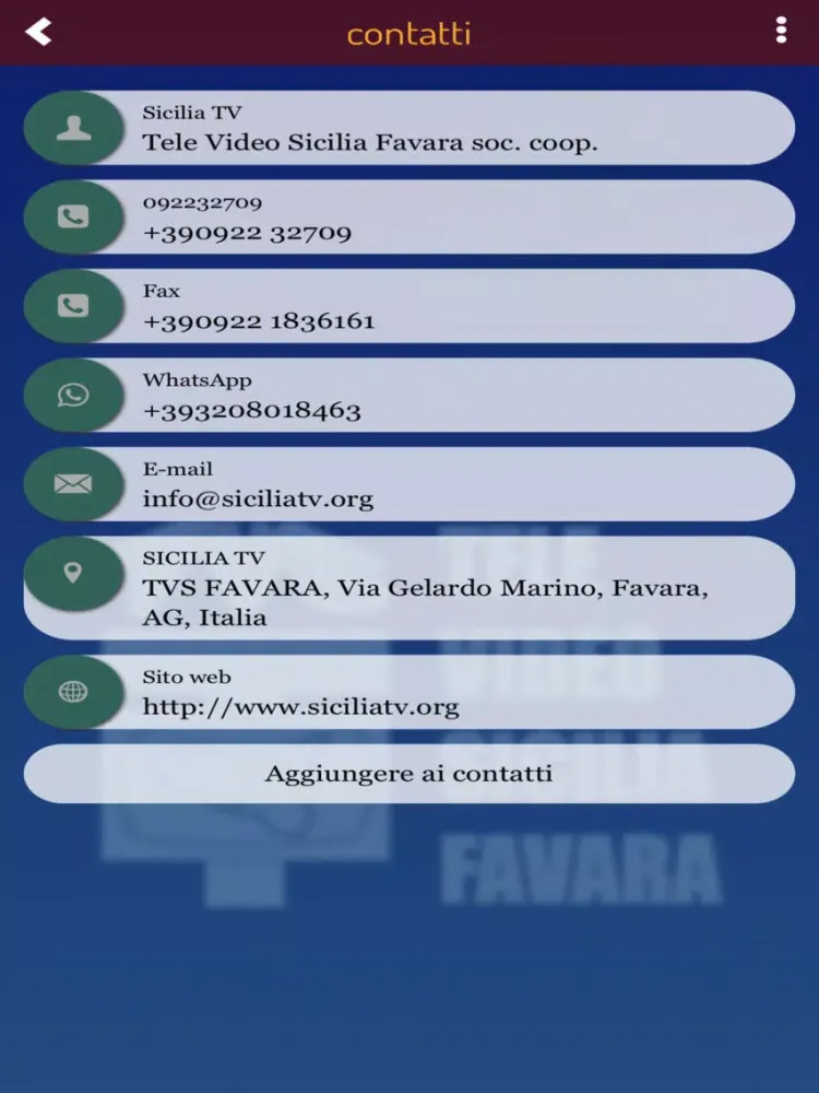 SICILIA TV APP iPad  स्क्रीनशॉट