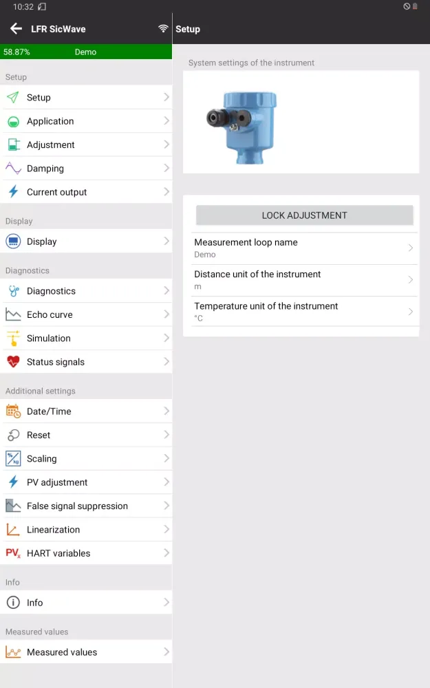 Ảnh chụp màn hình của SICK Smart Assistant