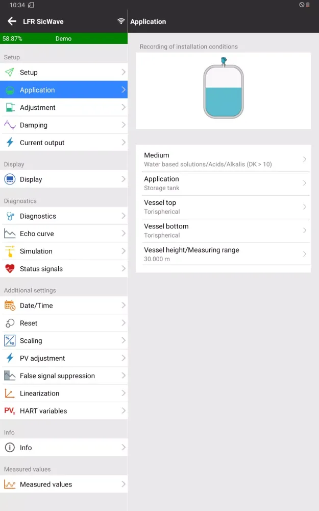 Ảnh chụp màn hình của SICK Smart Assistant