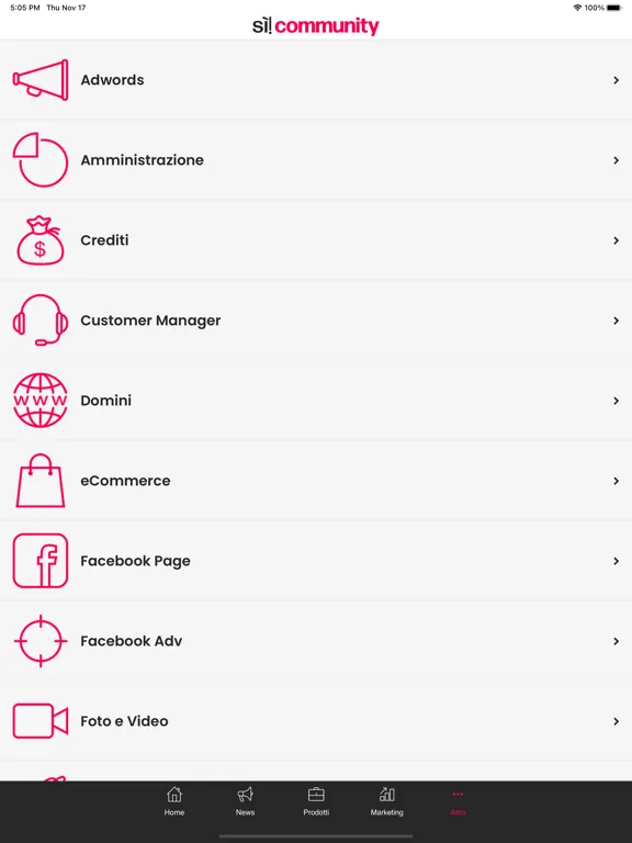 ภาพหน้าจอของ Sì! Community iPad 