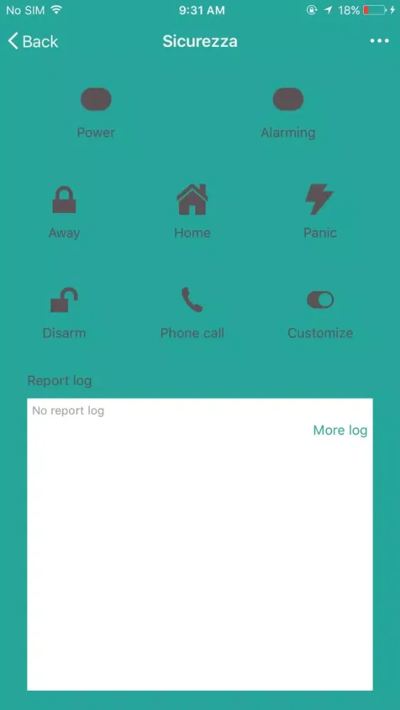 Ảnh chụp màn hình của Sicurezza Smart