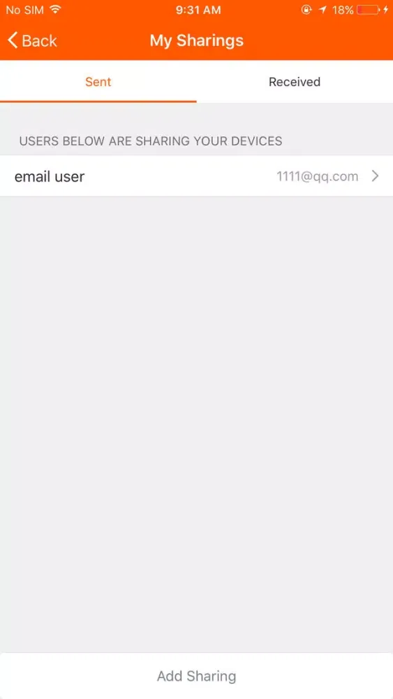 Ảnh chụp màn hình của Sicurezza Smart