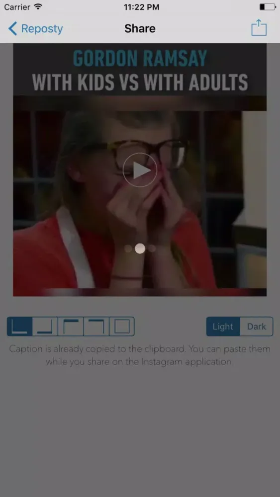 Capturas de tela do Reposty