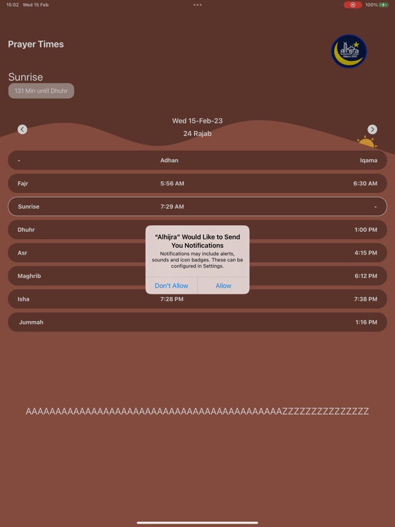 Alhijra iPad 应用截图