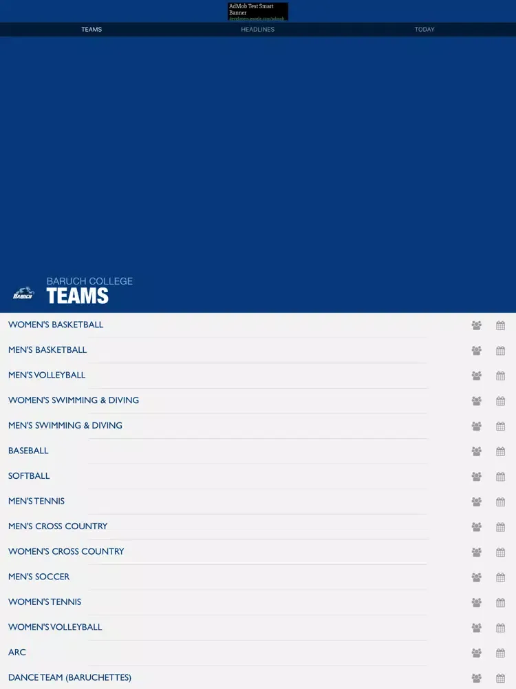 ภาพหน้าจอของ Baruch College Bearcats iPad 