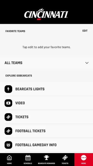 Captures d'écran de Cincinnati Bearcats