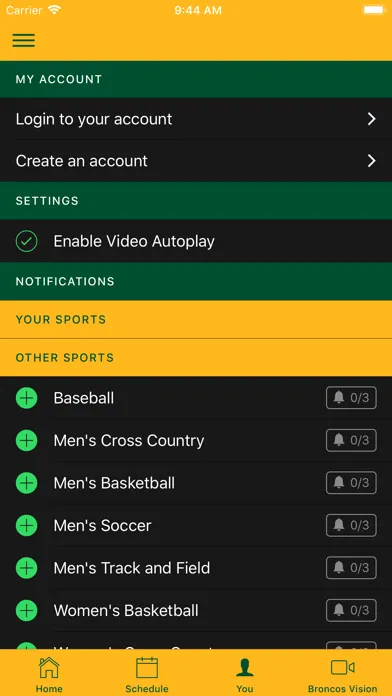 Zrzuty ekranu CPP Athletics