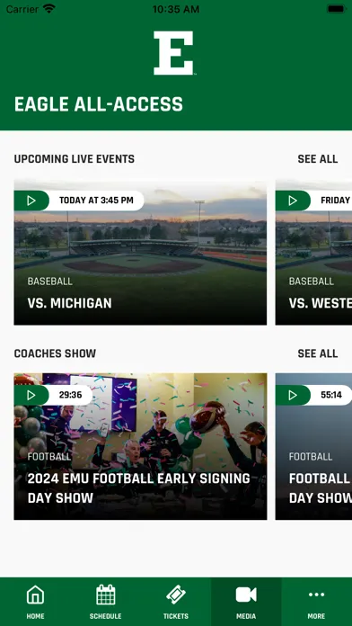 Eastern Michigan Athletics स्क्रीनशॉट