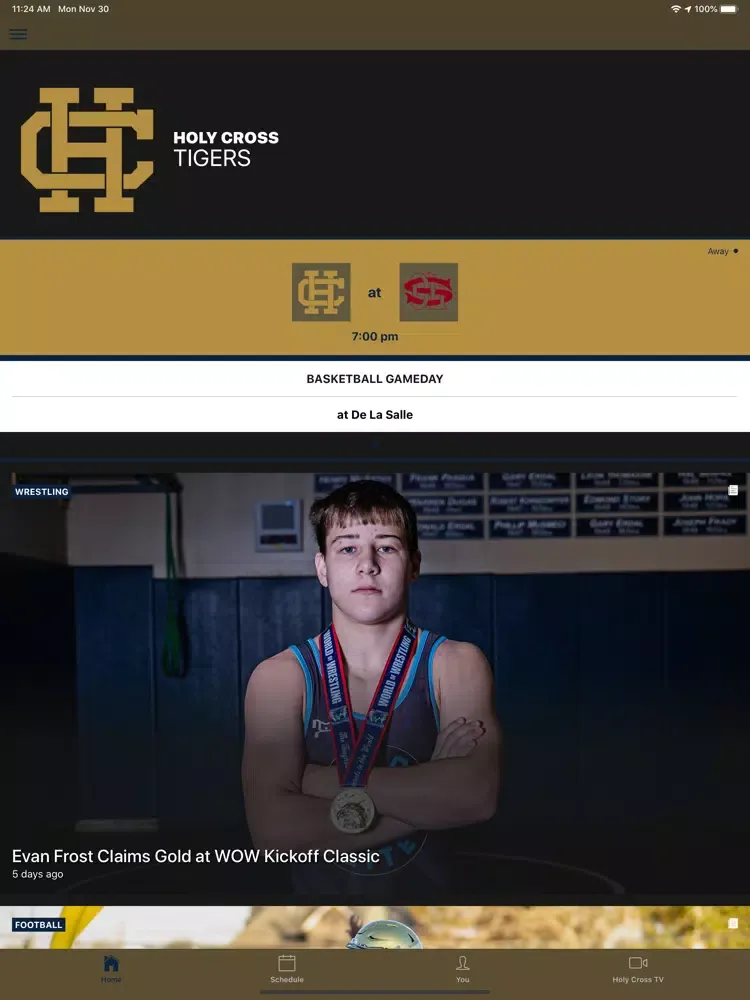Holy Cross School Athletics iPad  Screenshots