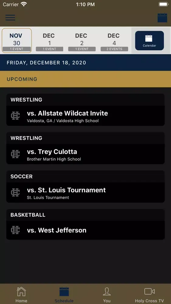 Holy Cross School Athletics Screenshots